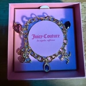 Juicy Couture Gold Bracelet with Colorful Charms
